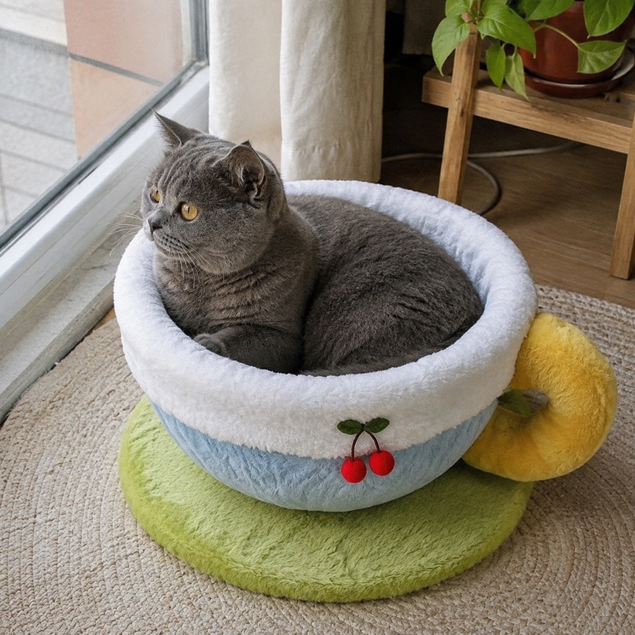 Espresso Nap Cat Scratcher Lounge Nest Bed