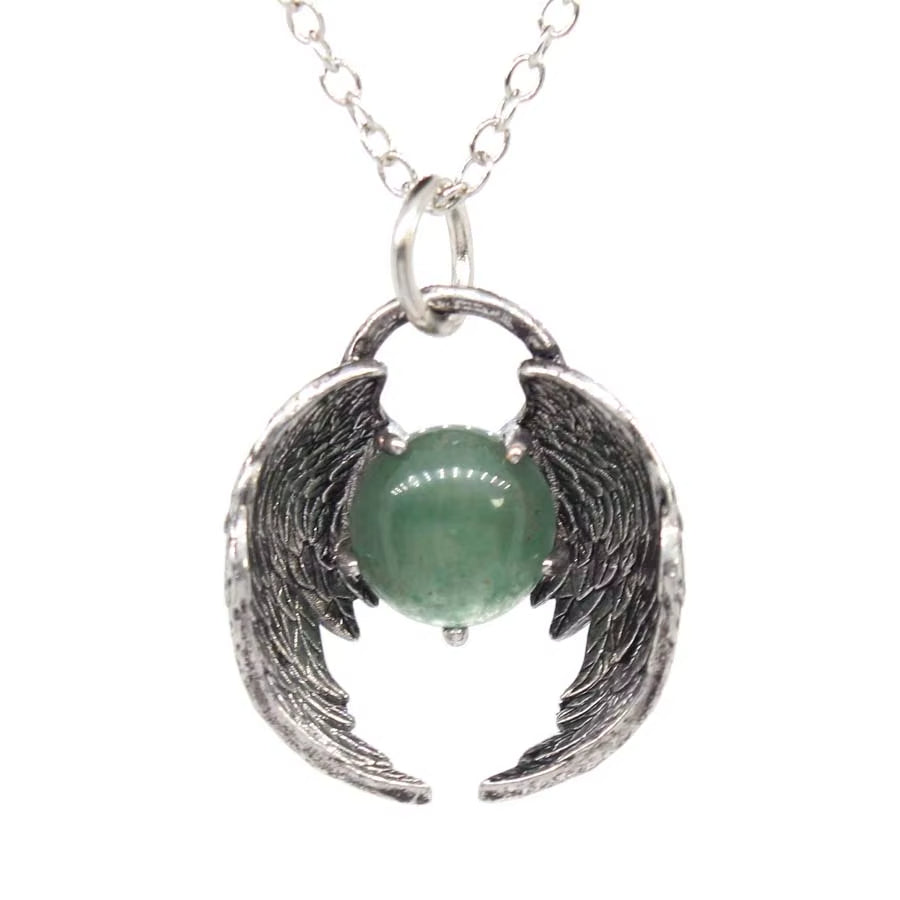 Creative Eagle Wings Feather Glowing Ball Necklace