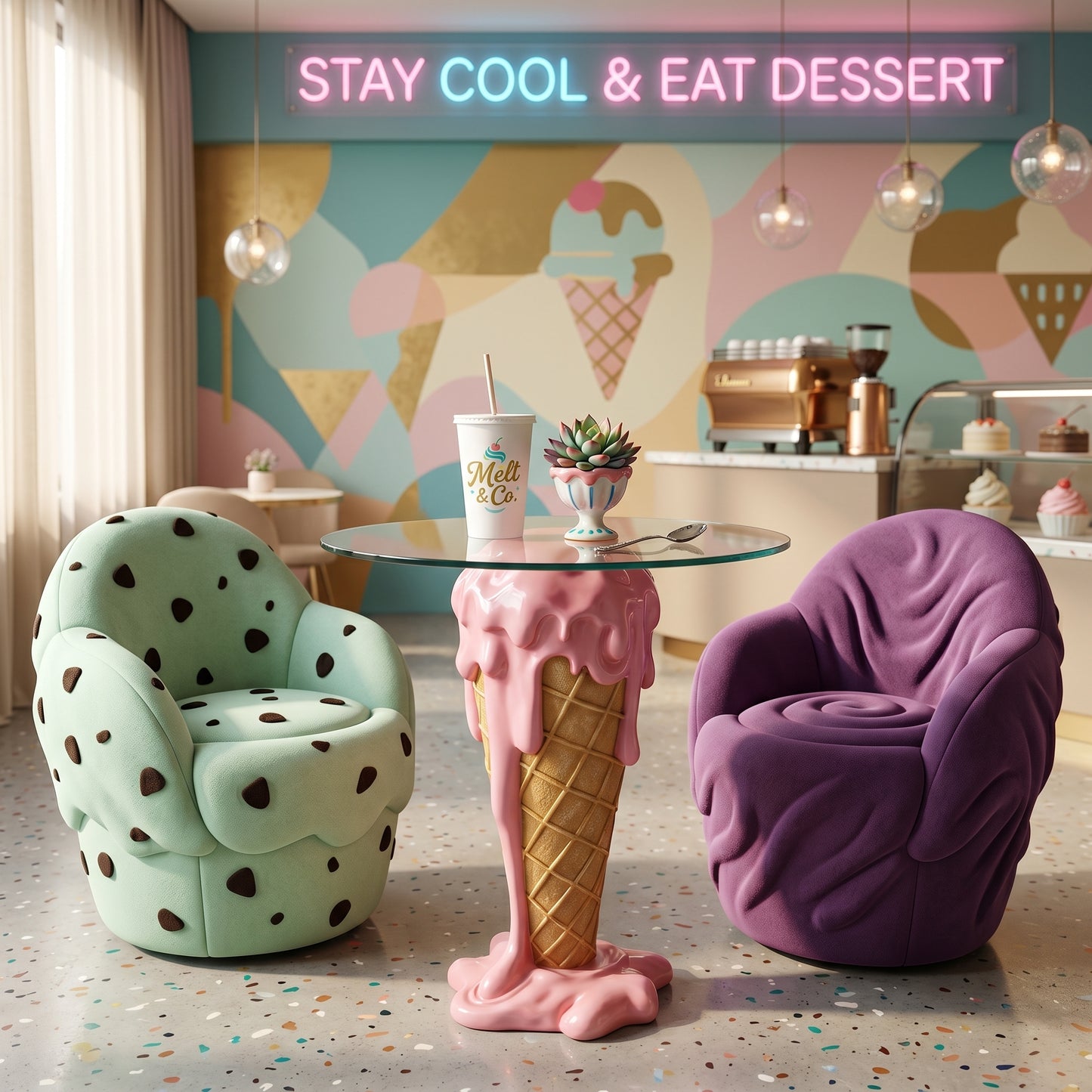 Sweet Spot Creative Melting Ice Cream Table