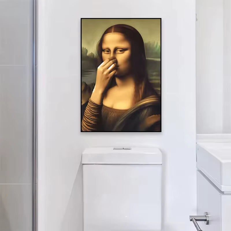 Restroom Renaissance Quirky Parody Bathroom Art Poster