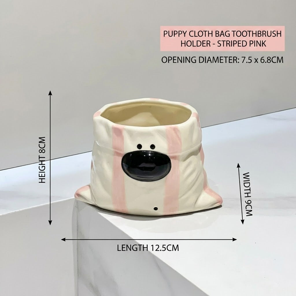 Puppy Bite Ceramic Snack Bowl Cup