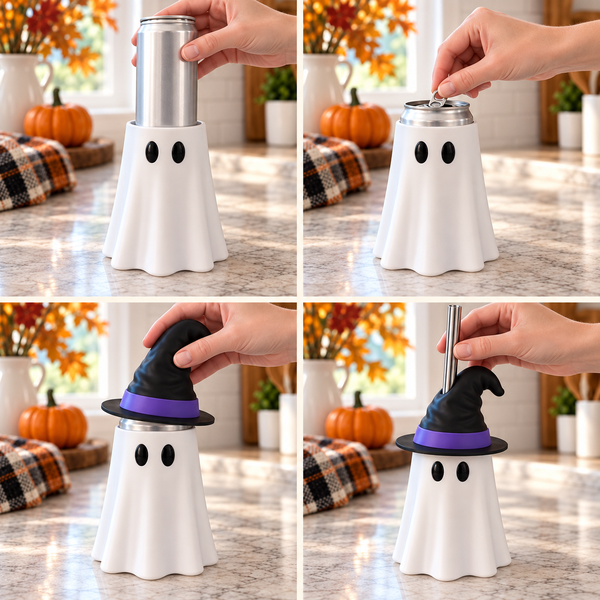 Spooky Sip Ghost Witch Hat Cup