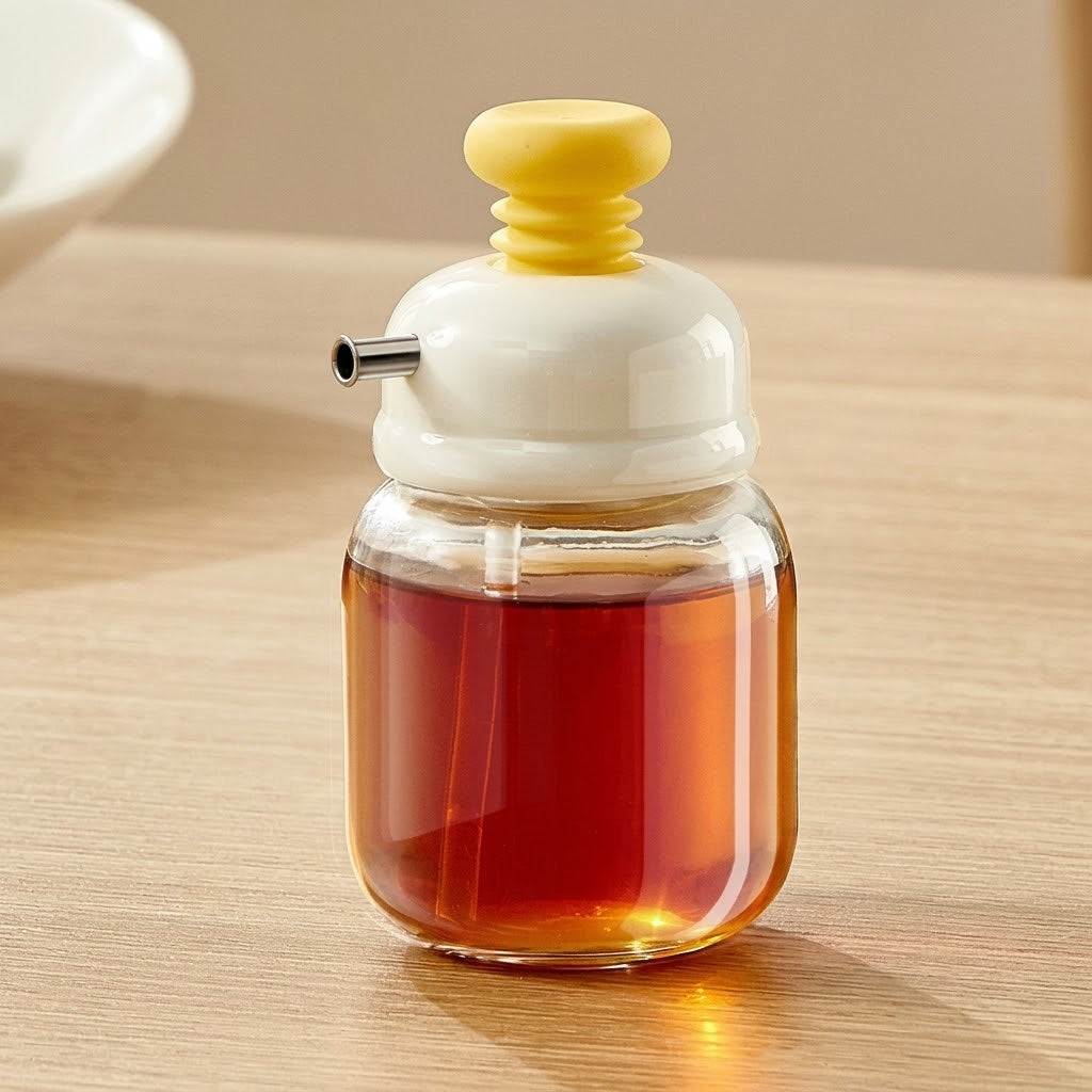 Press Easy Glass Oil Sauce Dispenser Bottle