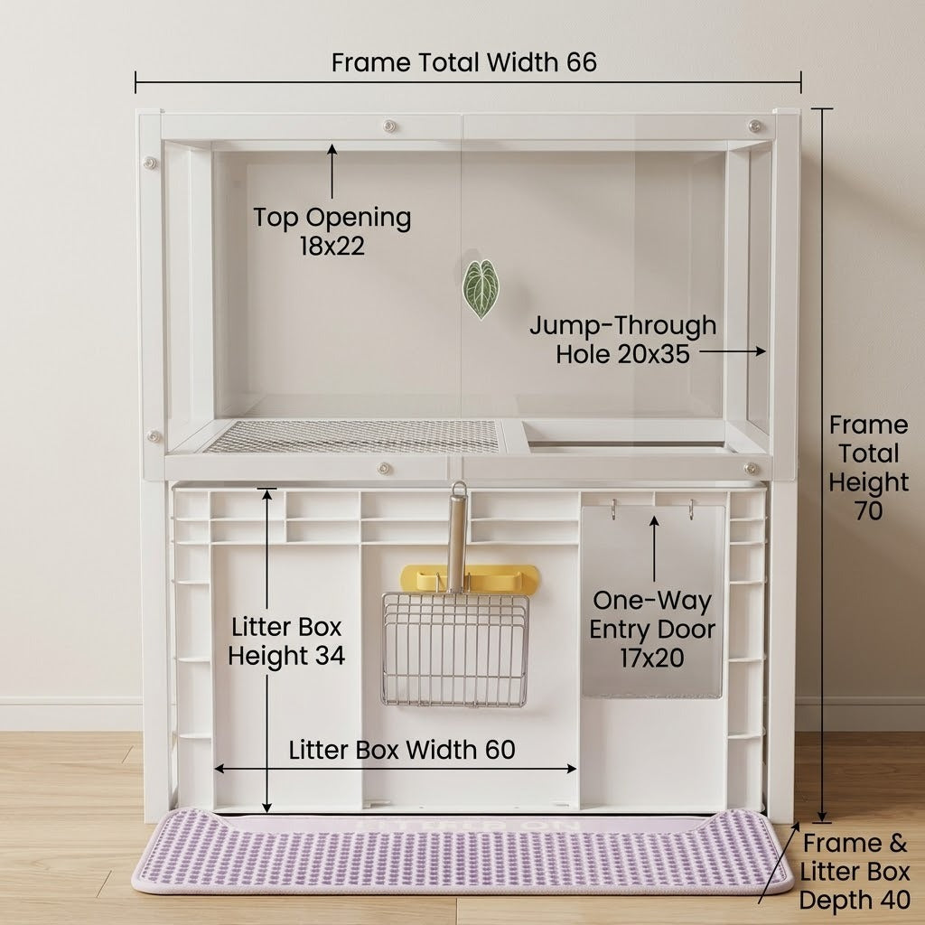Hidden Cat Litter Box Furniture Cabinet