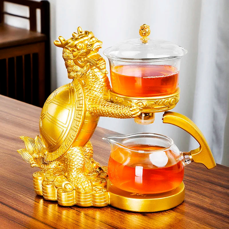 Magnetic Flow Kungfu Turtle Dragon Teapot Infuser