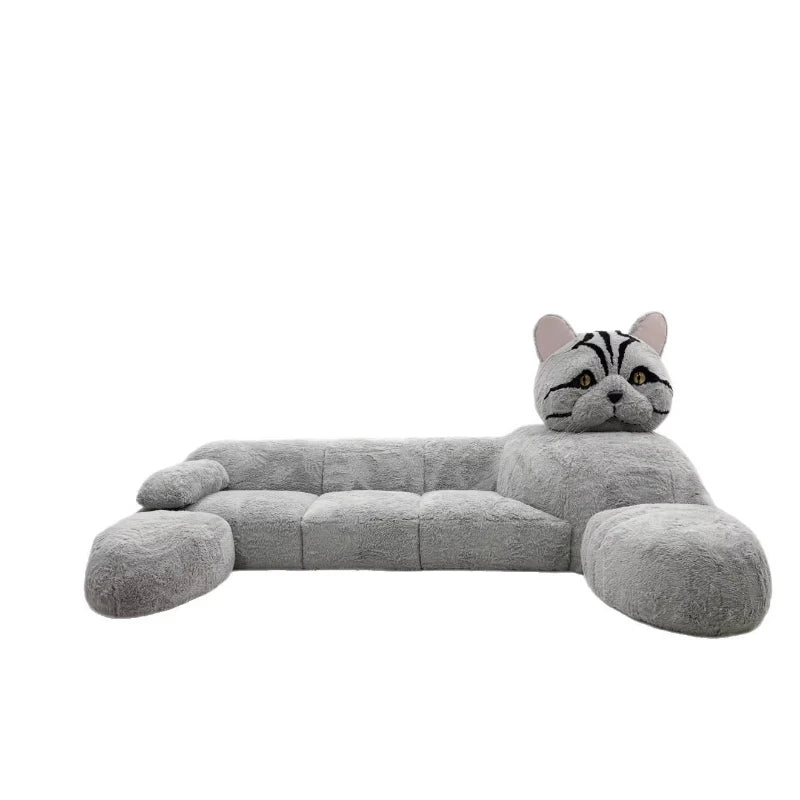 Monster Giant Cat Plush Sleeper Sofa