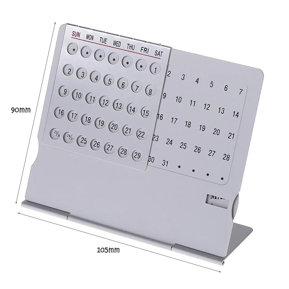 Aluminum Rotating Dial Perpetual Desk Calendar