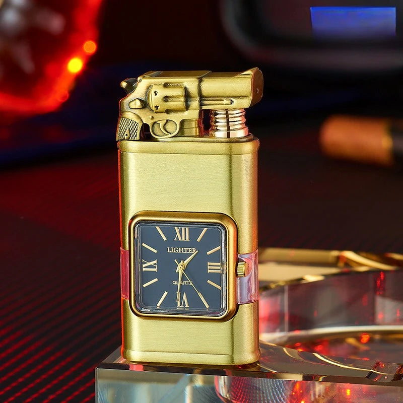 Twin Jets Quartz Dial Dual Flame Metal Lighter