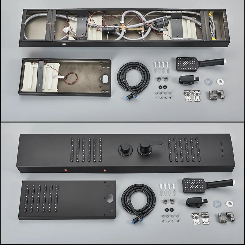Rainfall Multi-Jet Panel Adjustable Pressure Shower Set