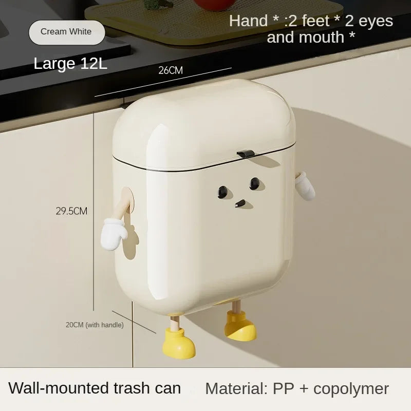 Surprised Face Hanging Trash Can