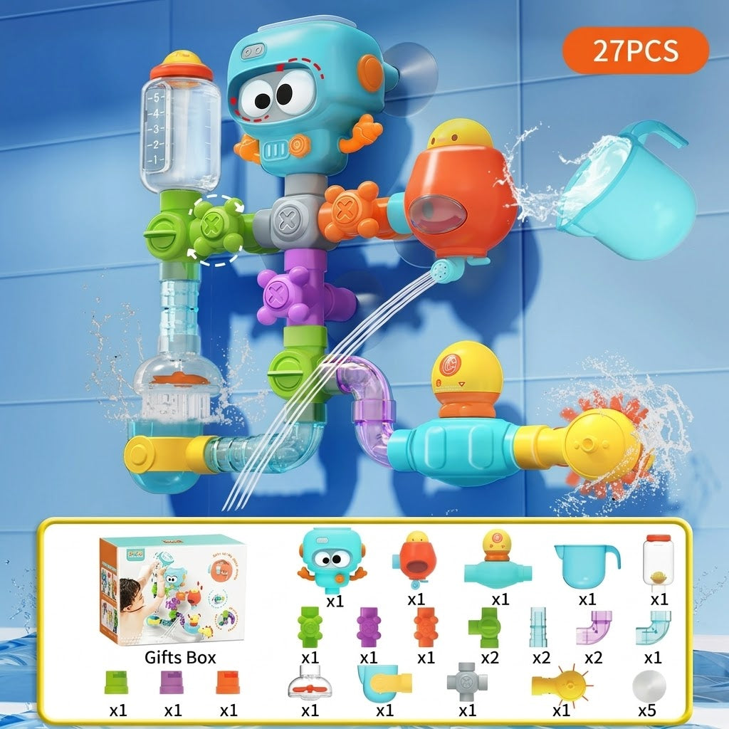 Little Plumber Toddler Waterworks Bath Toy Set