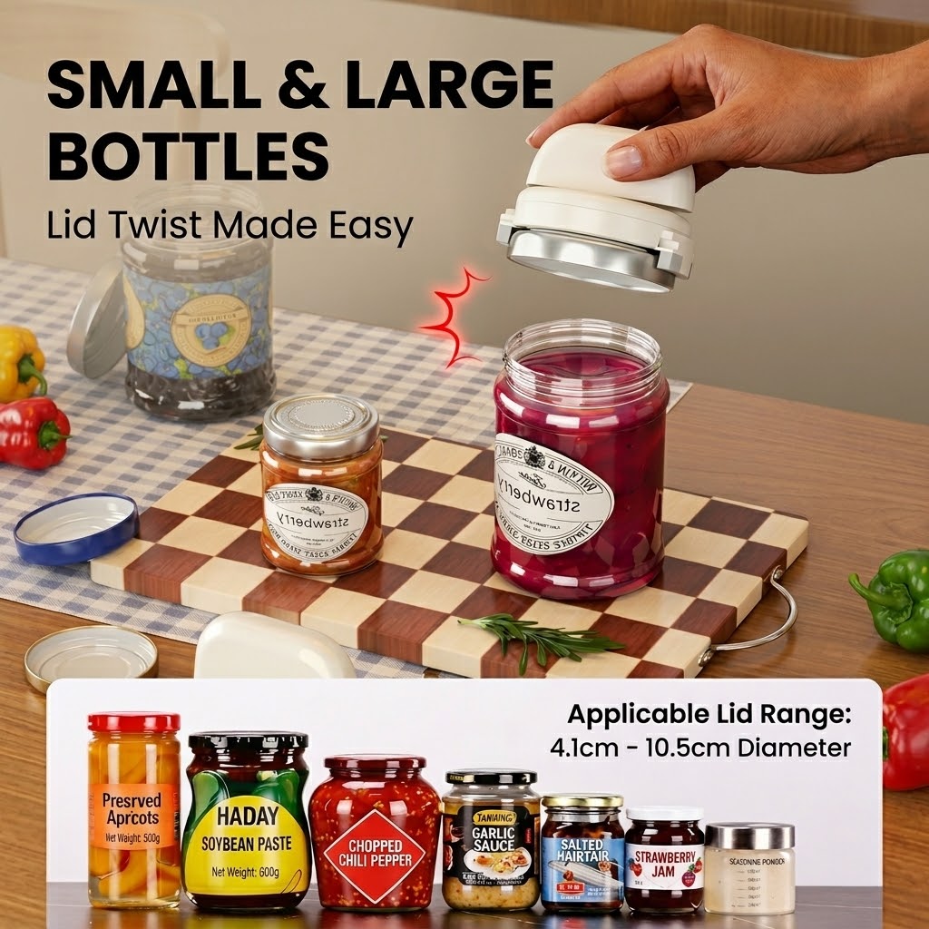 Grip-Free Magnetic Jar Opener