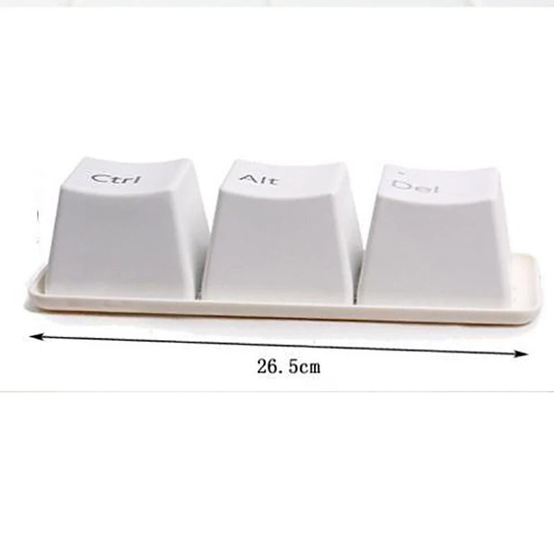 3pcs/Set Ctrl ALT DEL Keyboard Tea Cup Container