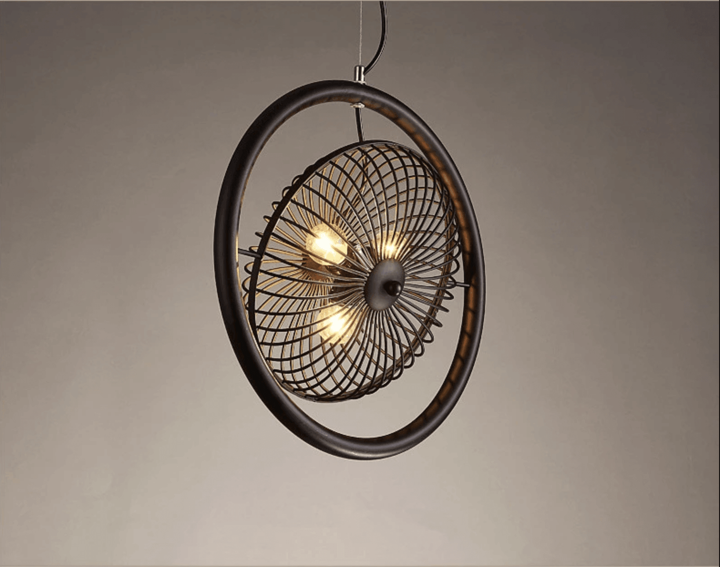 Vintage Iron Retro Fan Ceiling Droplight Chandelier Lamp - MaviGadget