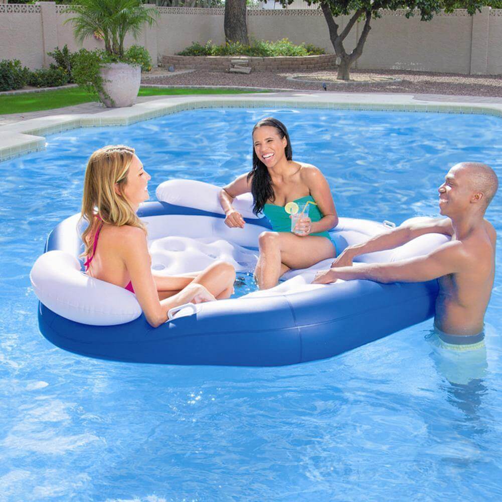 Inflatable Three People Floating Swimming Ring - MaviGadget