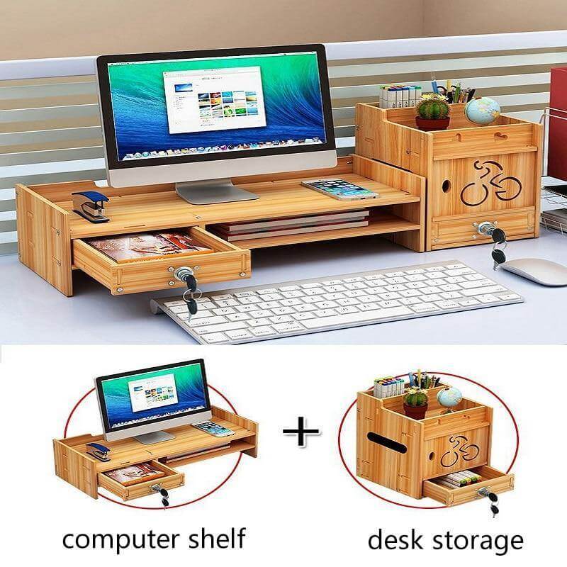 Multifunction Desktop Monitor Riser Computer Organizer - MaviGadget
