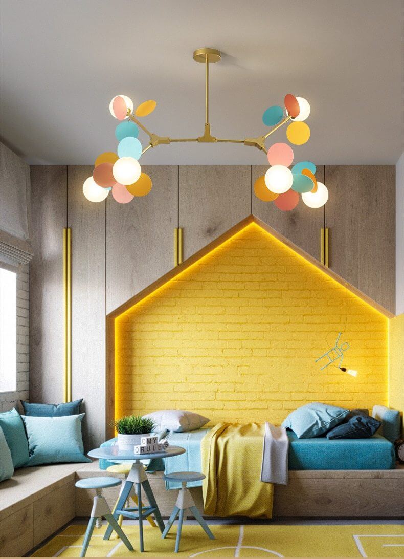 Nordic Multicolor Art Tree Led Pendant Lights - MaviGadget