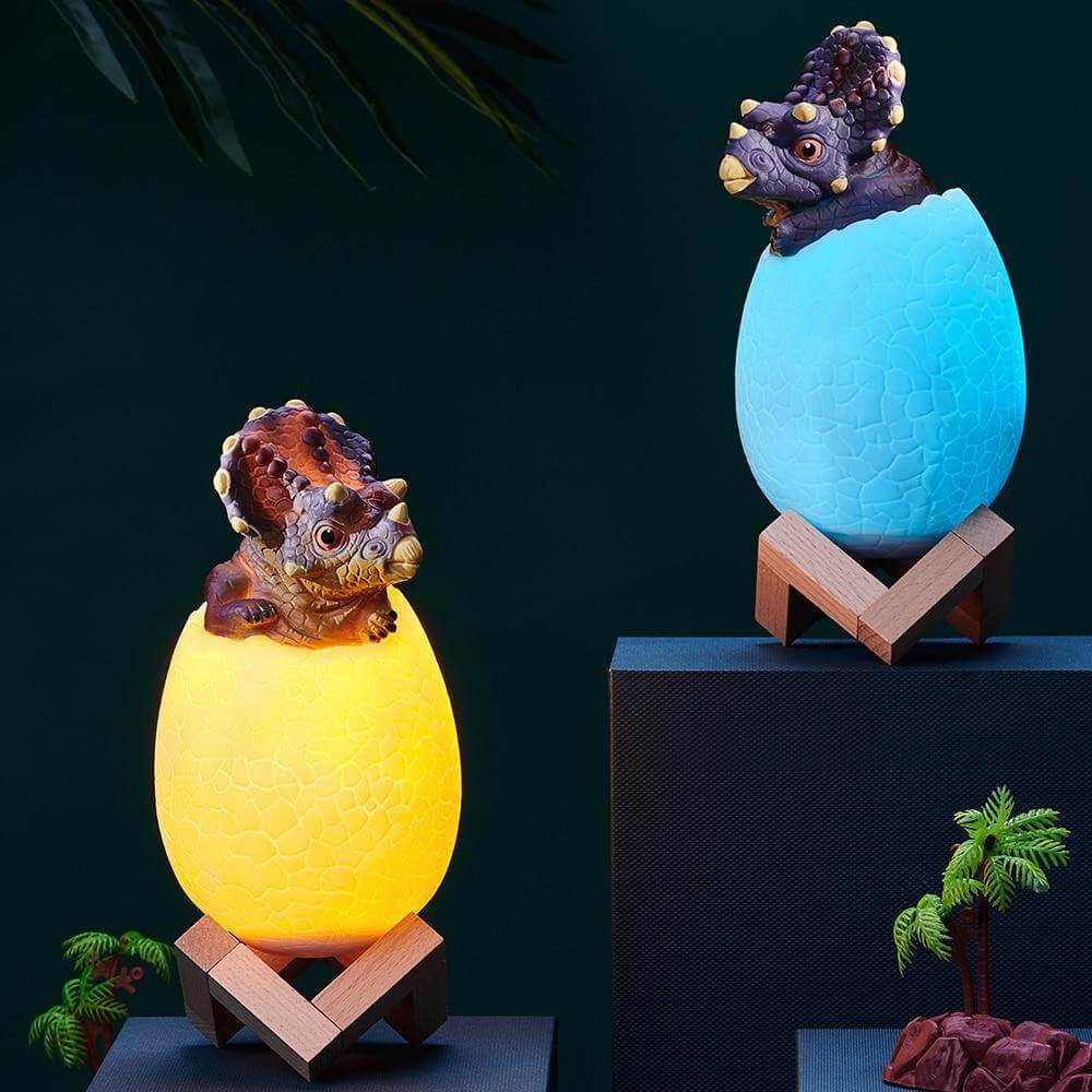 3D Dinosaur Egg Remote Control Colorful Bedside Light - MaviGadget