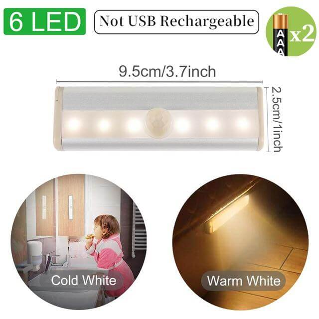 Warm & Cold Light Motion Sensor Wireless LED Lights - MaviGadget