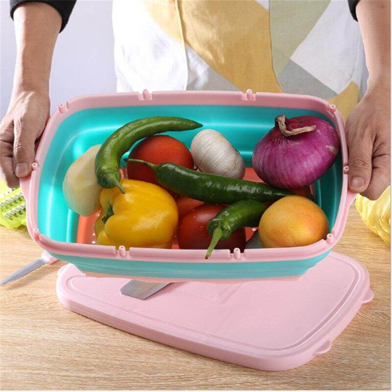Multi-Functional Drain Basket & Chopping Board - MaviGadget