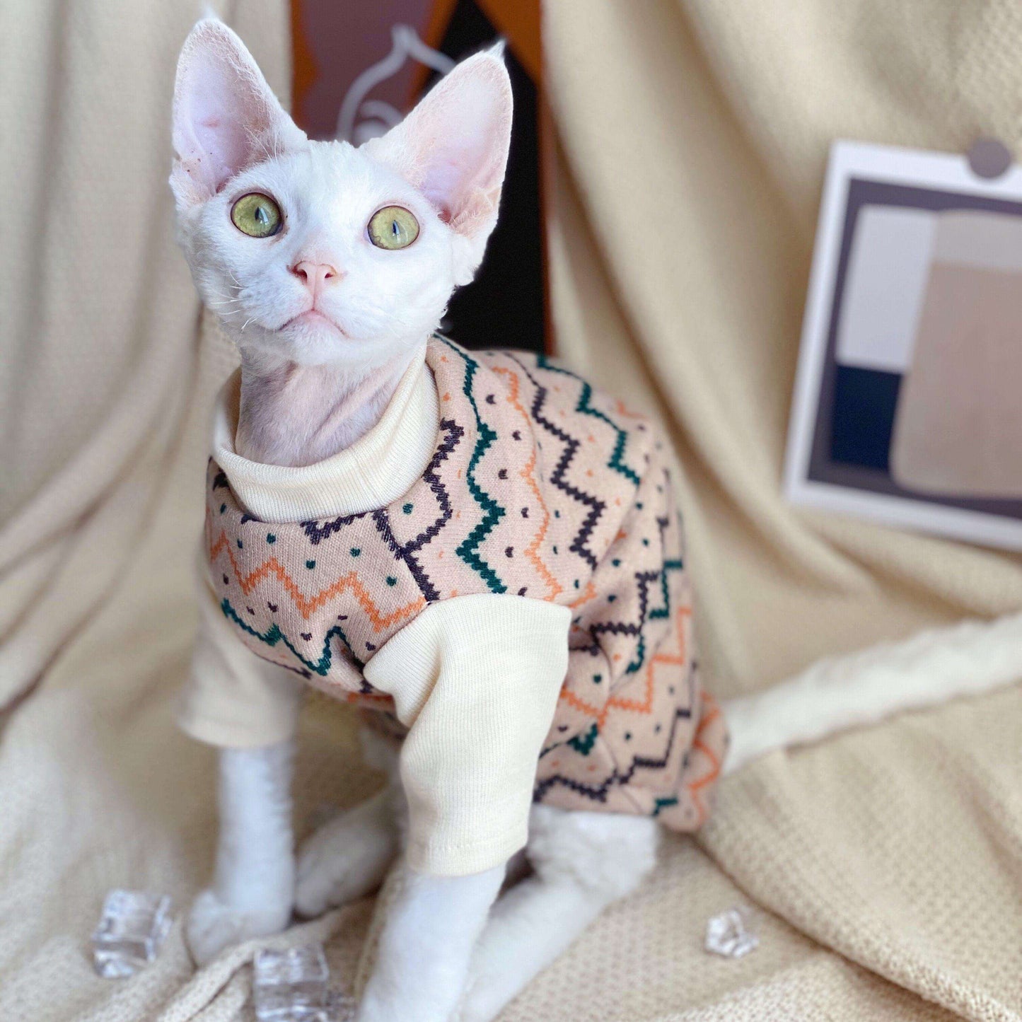 Ethnic Hairless Cat Sweater - MaviGadget