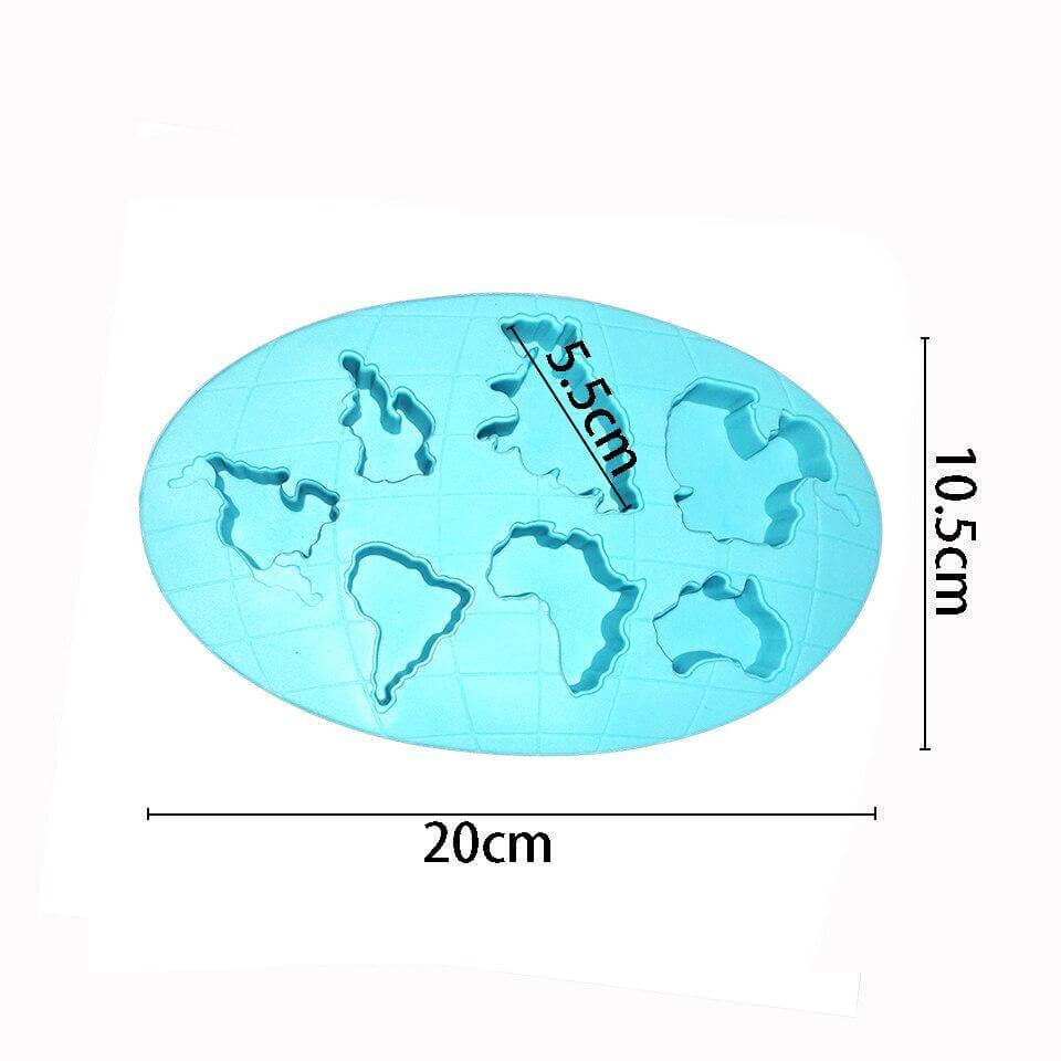 Earth Continents Silicone Ice Tray Mold - MaviGadget