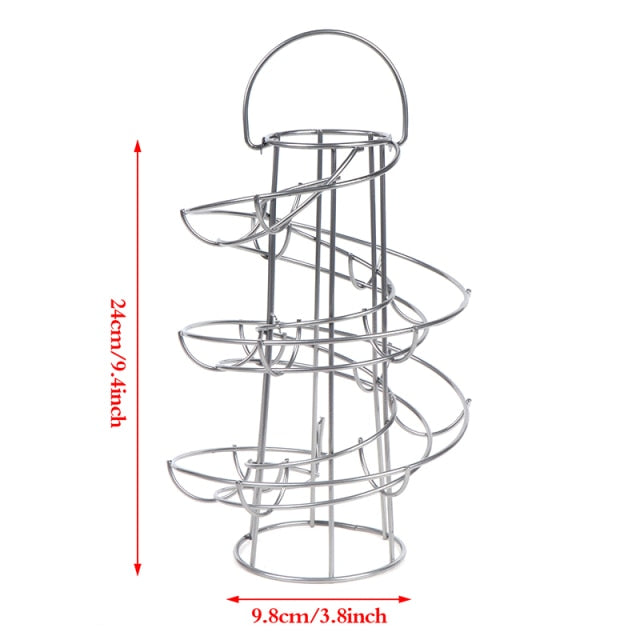 Creative Spiral Egg Dispenser Storage Rack