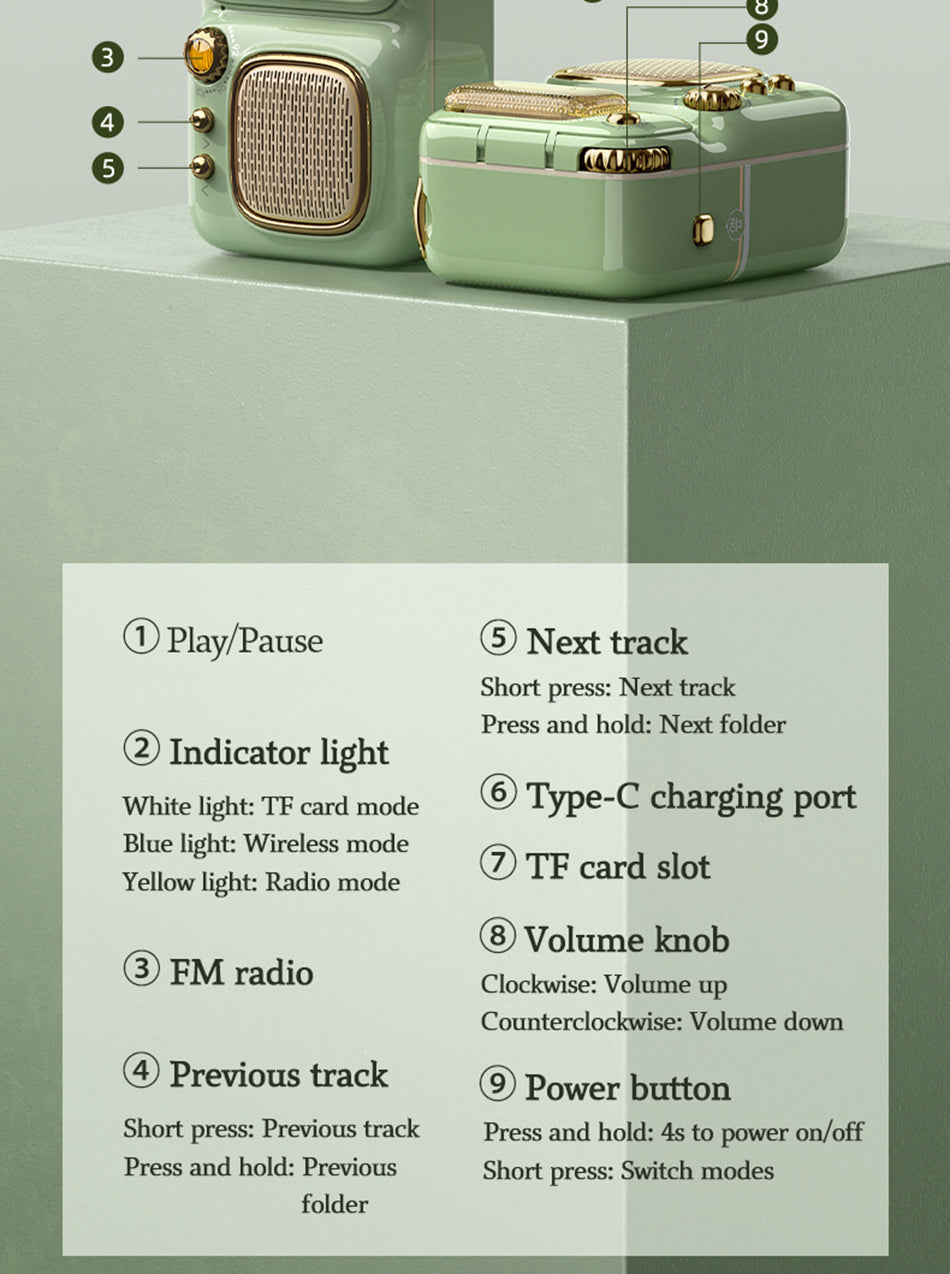 Bluetooth Earbuds Headset Mini Speaker