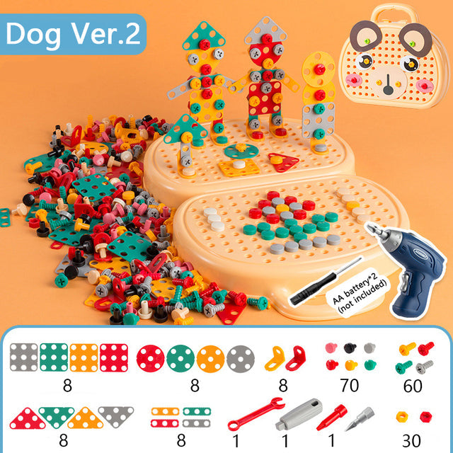 Kids Educational Electric Drill Screw Set Toy