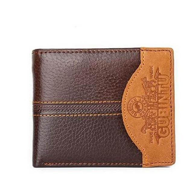 Genuine Leather Men Wallets with Coin Pocket Zipper - MaviGadget