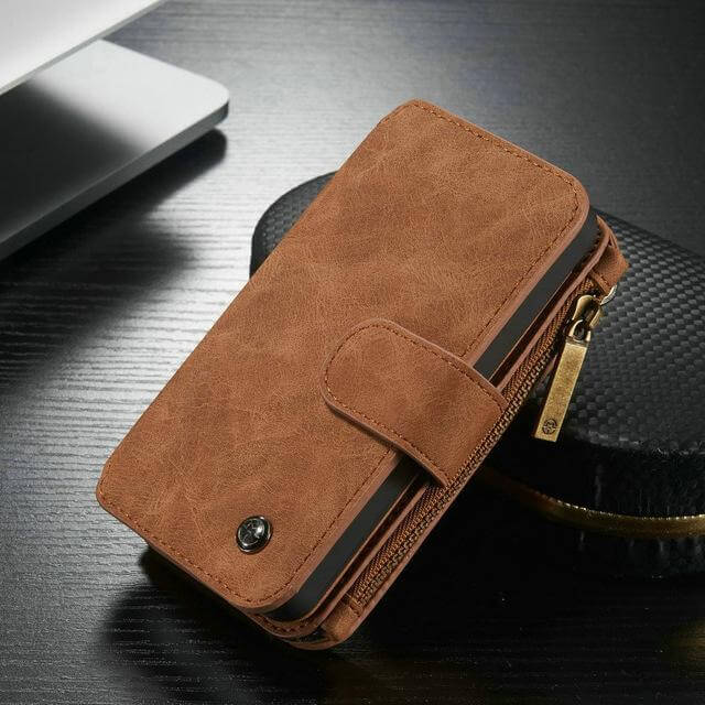 Luxury Magnetic Leather Case for iPhone Models - MaviGadget