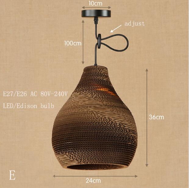 Modern Hanging Pendant LED Origami Paper Shade Lamp - MaviGadget