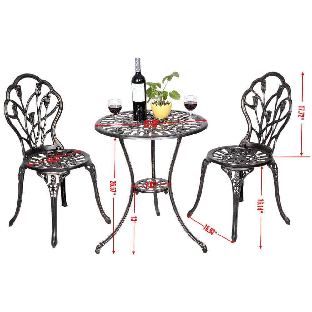 Vintage 3 Sets Outdoor Dining Table - MaviGadget