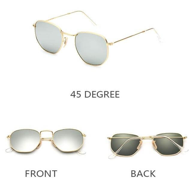 Vintage Glass Lens Reflective Sunglasses - MaviGadget