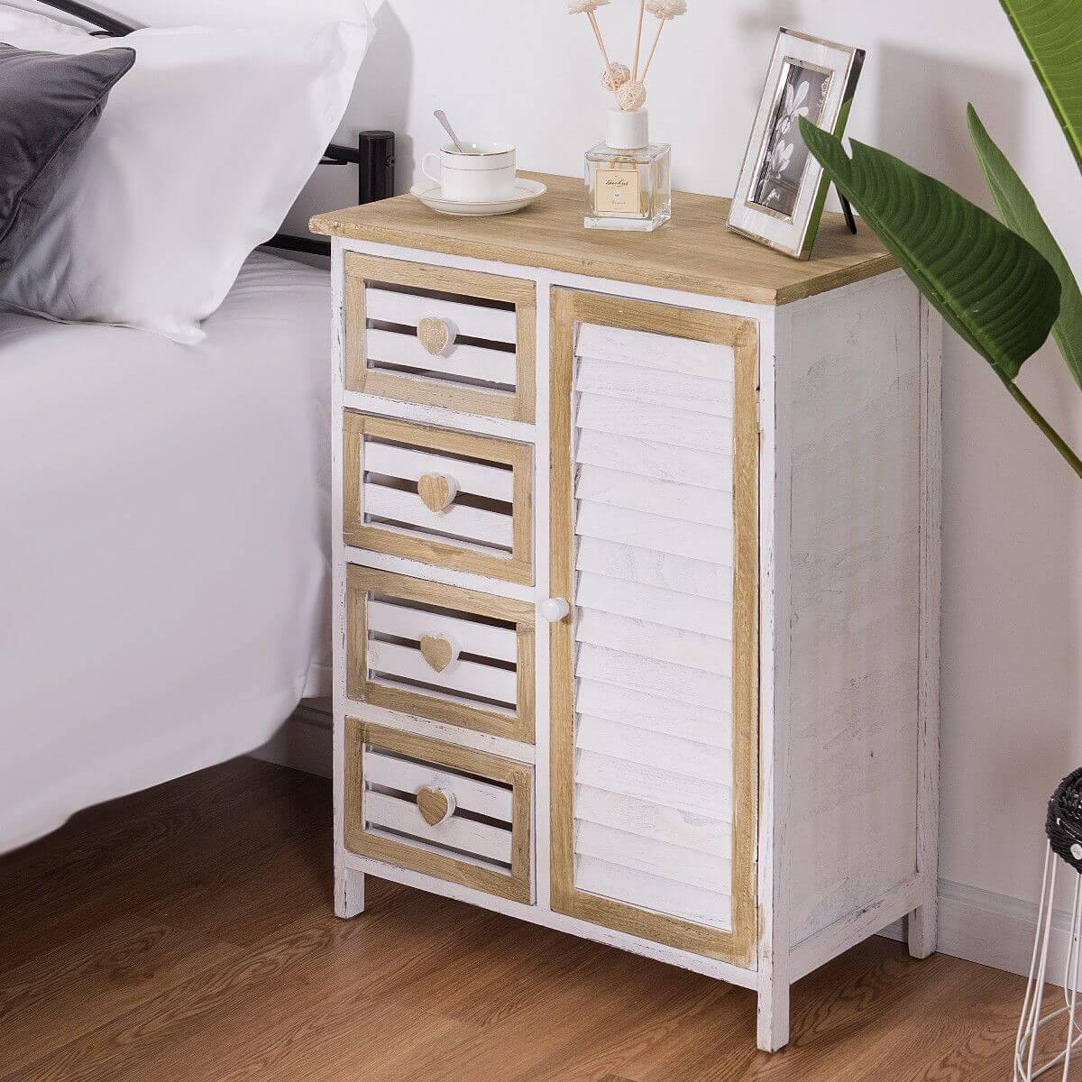 Stylish Wooden Free Standing Storage Cabinet - MaviGadget