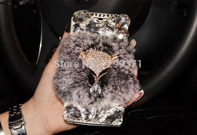 Rabbit Fur Leather Case For Iphone Models - MaviGadget