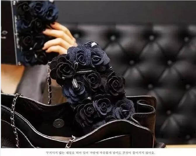 Black Rose Flip Wallet Leather Case For iPhone Models - MaviGadget