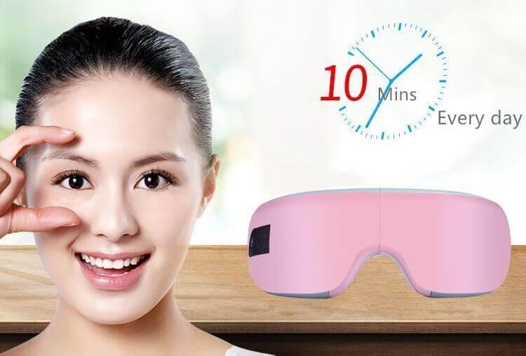 Rechargeable Wireless Electronic Heated Dry Eye Massager with Air Pressure - MaviGadget