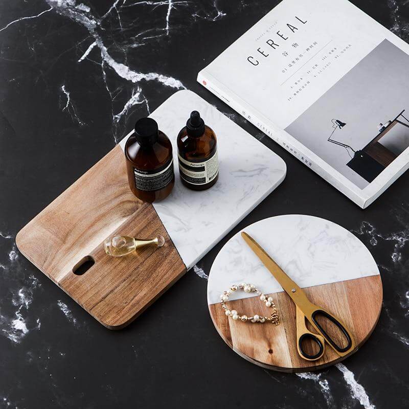 Luxury Marble-Wood Cheese Board - MaviGadget