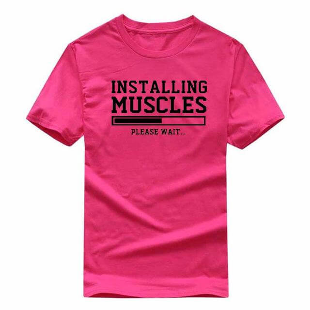 Installing Muscles Funny T-shirt - MaviGadget