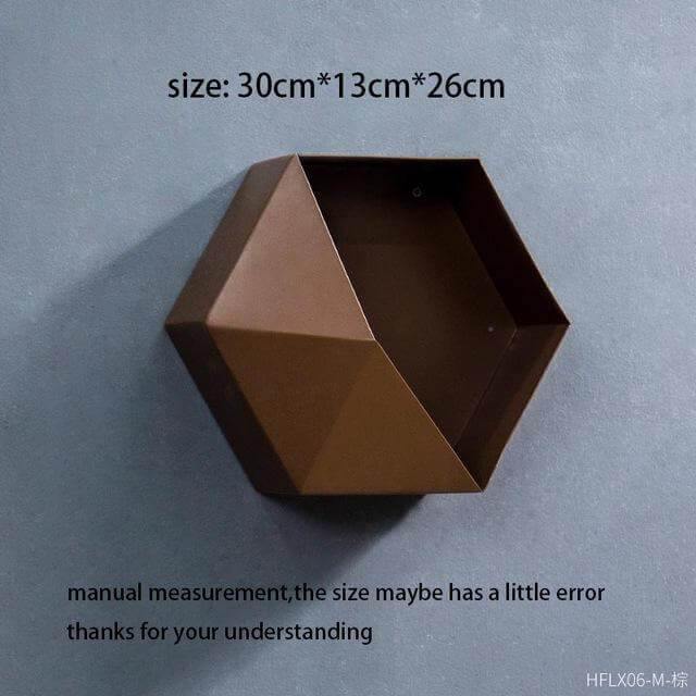 Nordic Geometric Diamond Shelf Wall Vase - MaviGadget