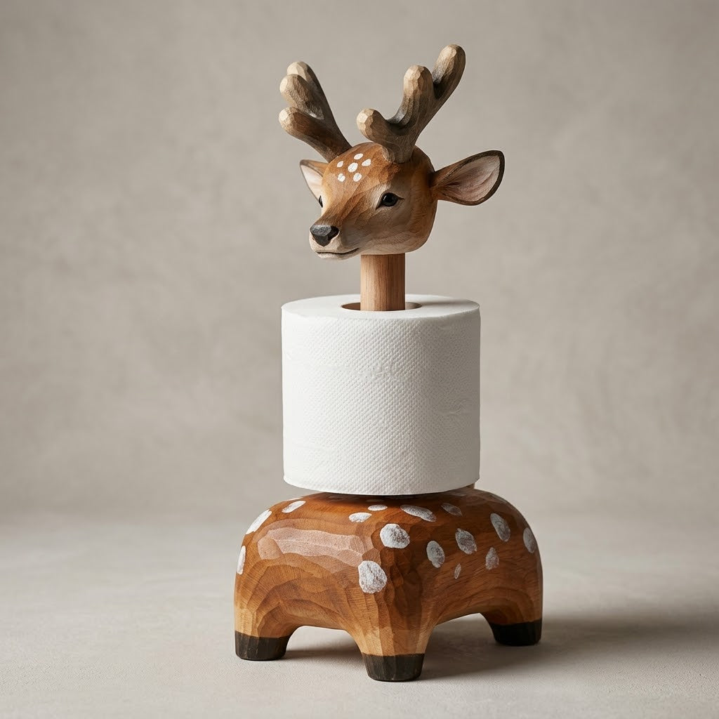 Happy Elephant Deer Toilet Paper Holder