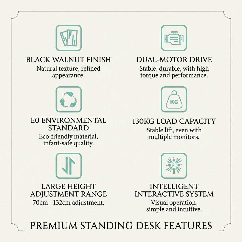 Healthy Hour Electric Adjustable Standing Desk Workstation