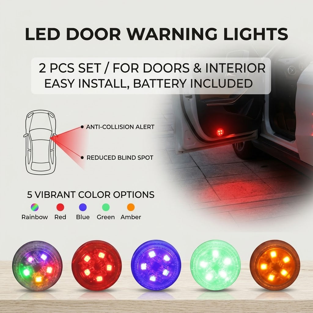 Wireless Car Door Safety Warning Lights