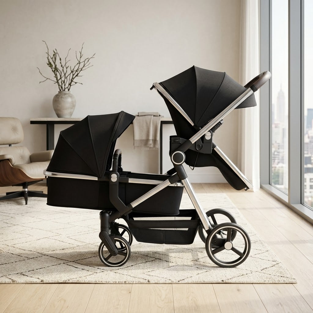Lightweight Japanese Style Twin Baby Stroller