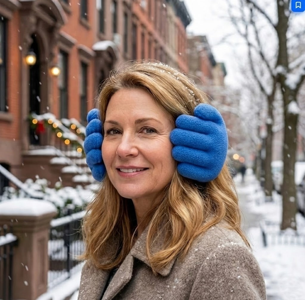 Hand Shape Plush Winter Earmuff