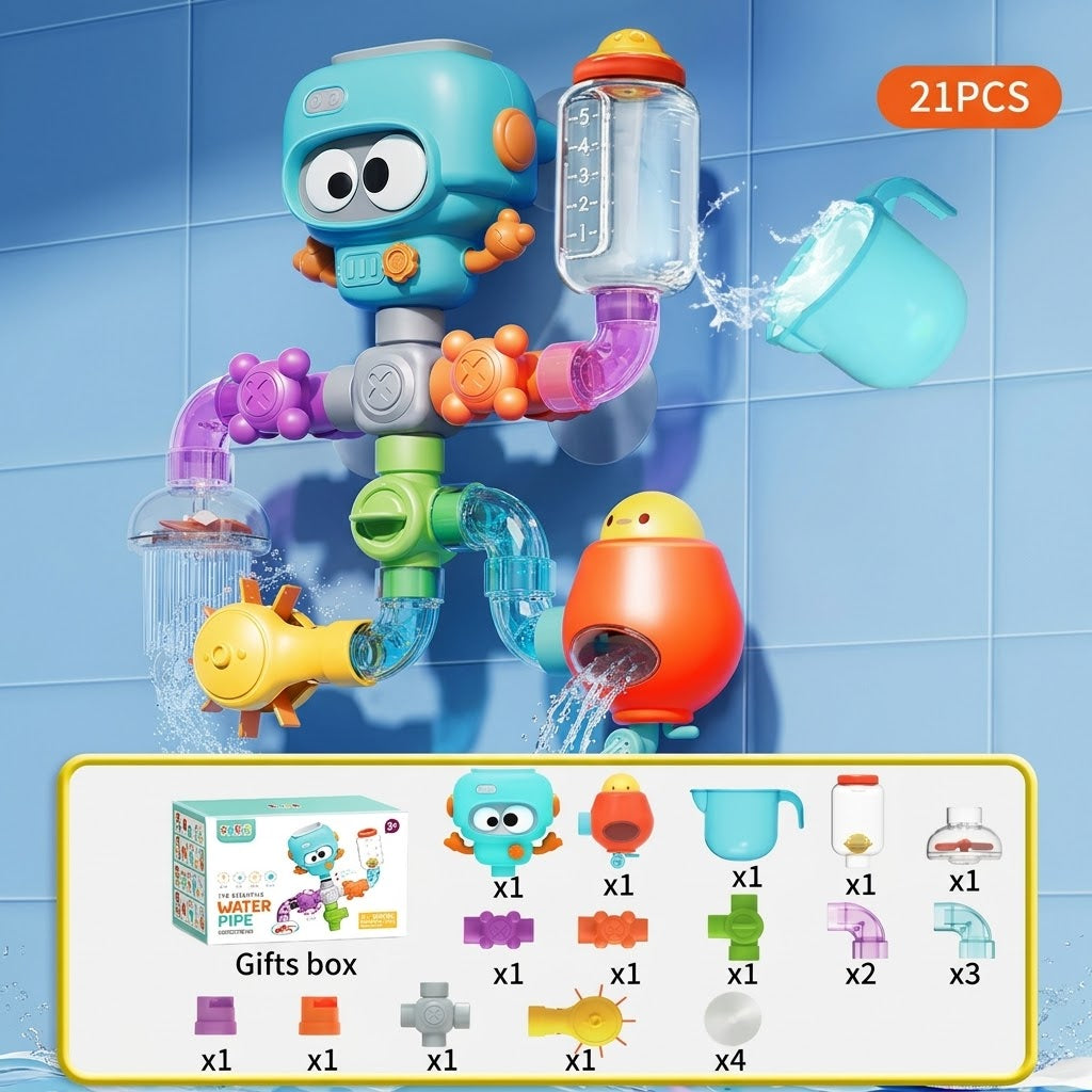 Little Plumber Toddler Waterworks Bath Toy Set