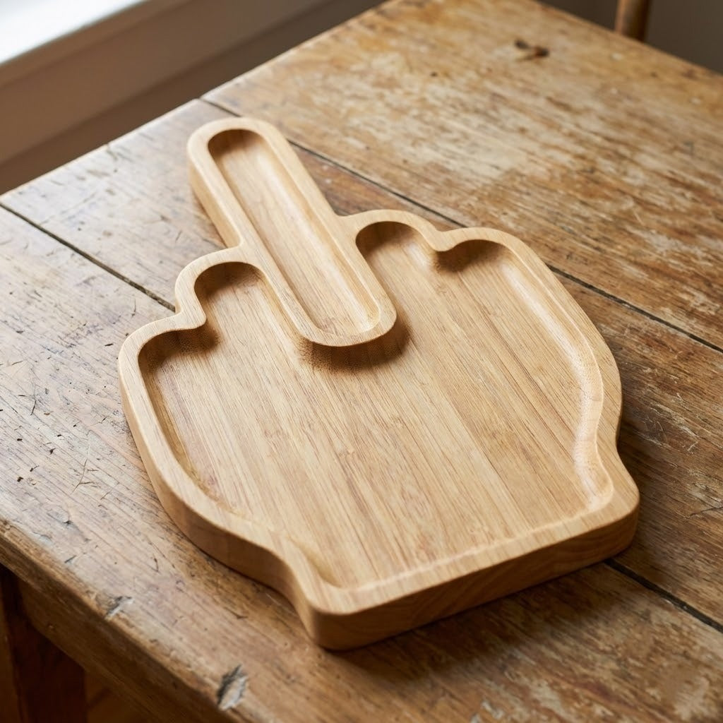 Middle Finger Charcuterie Serving Board Platter