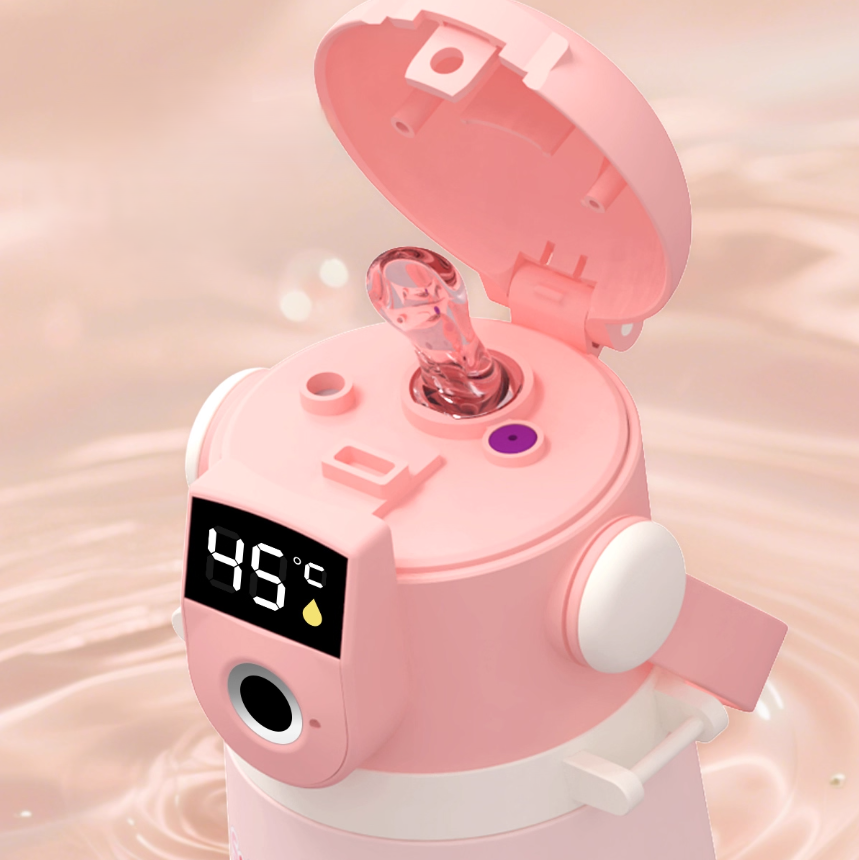 Fingerprint Lock Smart Temperature Display Kids Water Bottle