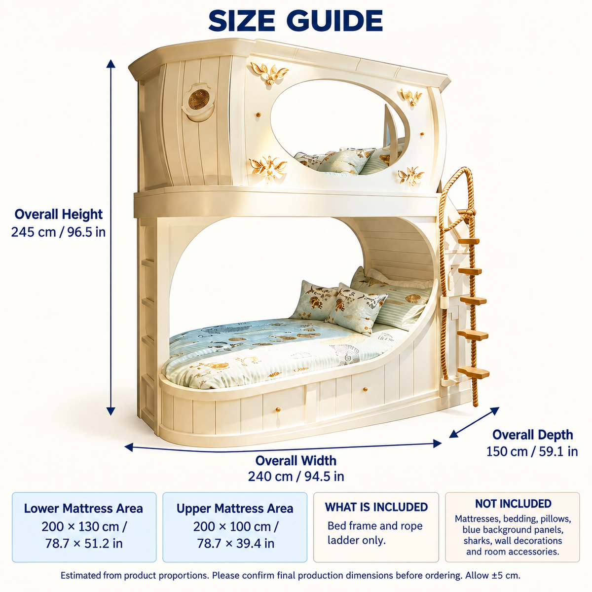 Undersea Voyage Shark Kids Bunk Bed